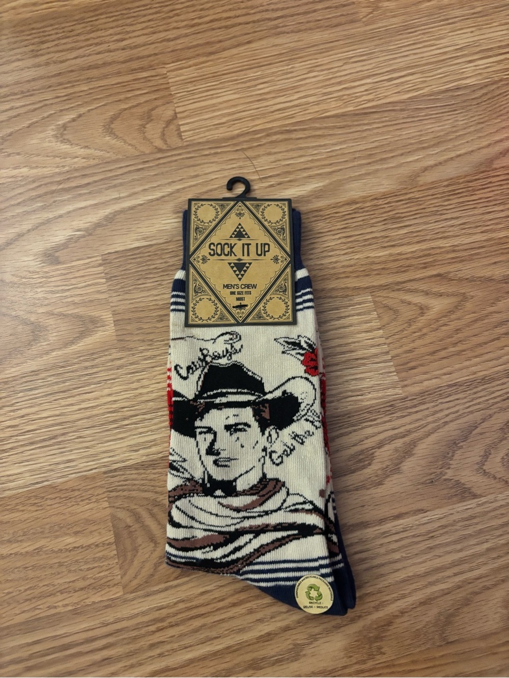 Sock It Up Cowboy Men Crew Socks 1 Pair